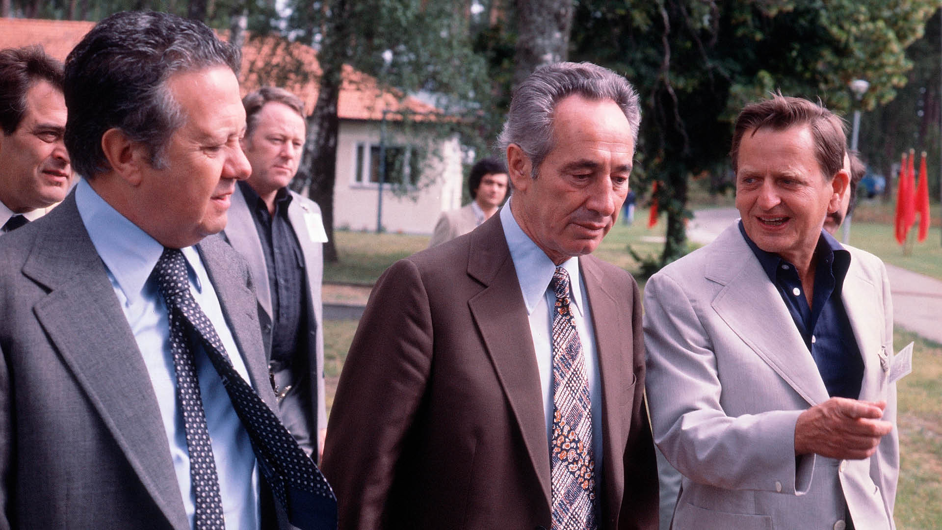 Mario Soares, Shimon Peres and Olof Palme.